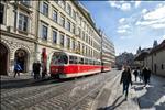 Old tram in the street