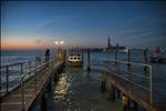 Tan vakti San Giorgio Maggiore adası ve kilisesi