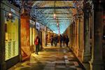 Shops and new year decorations at San Marco square