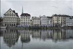 Tram along Limmat river