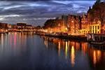 river amstel at dawn